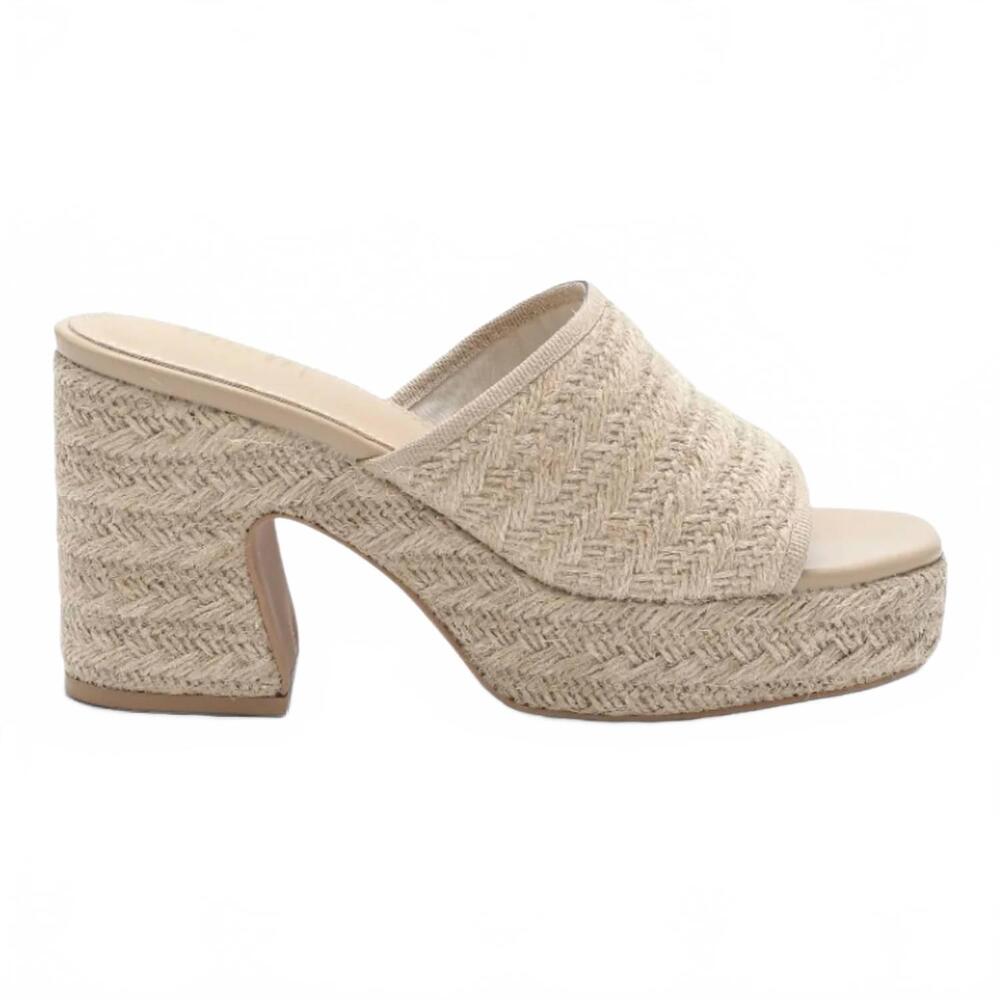 NEW MIIM women's amelia platform slide sandal in beige